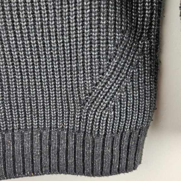 COLUMBIA Cable Knit Sweater Mens XS Oversized Fisherman Gray Wool Blend NICE - Picture 14 of 14